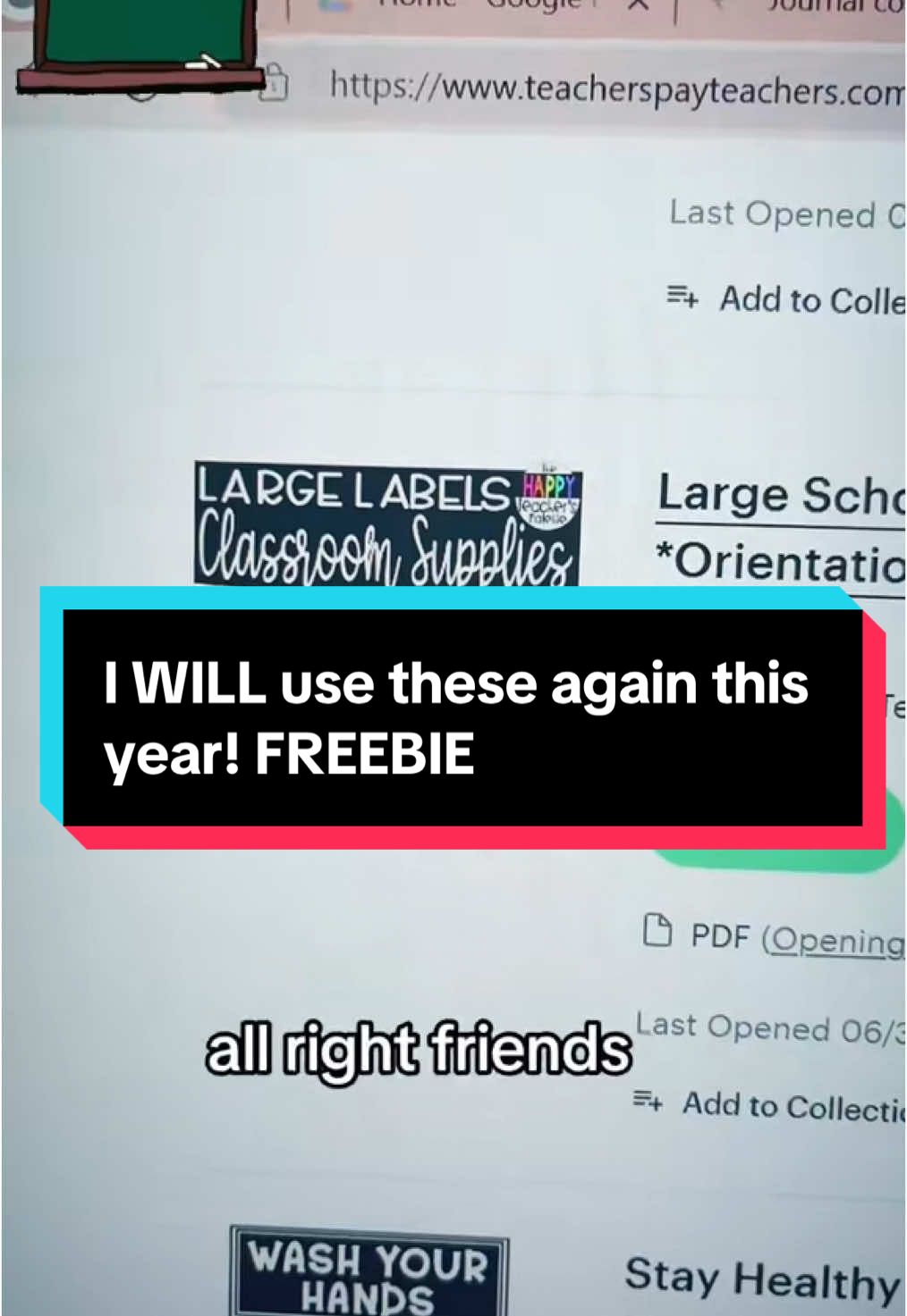 Freebie for teachers. #teachers #schoolsupplies #teachersoftiktok #owlsomekinders #teachertip #classroomsetup 