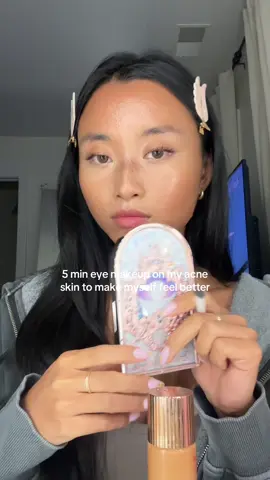 I always make my eyes stand out when my acne is acting up and its cutee #yesstyle #makeup #makeuptutorial #acne #acneproneskin #acnejourney @Flower Knows Makeup @YesStyle ALLIE12 