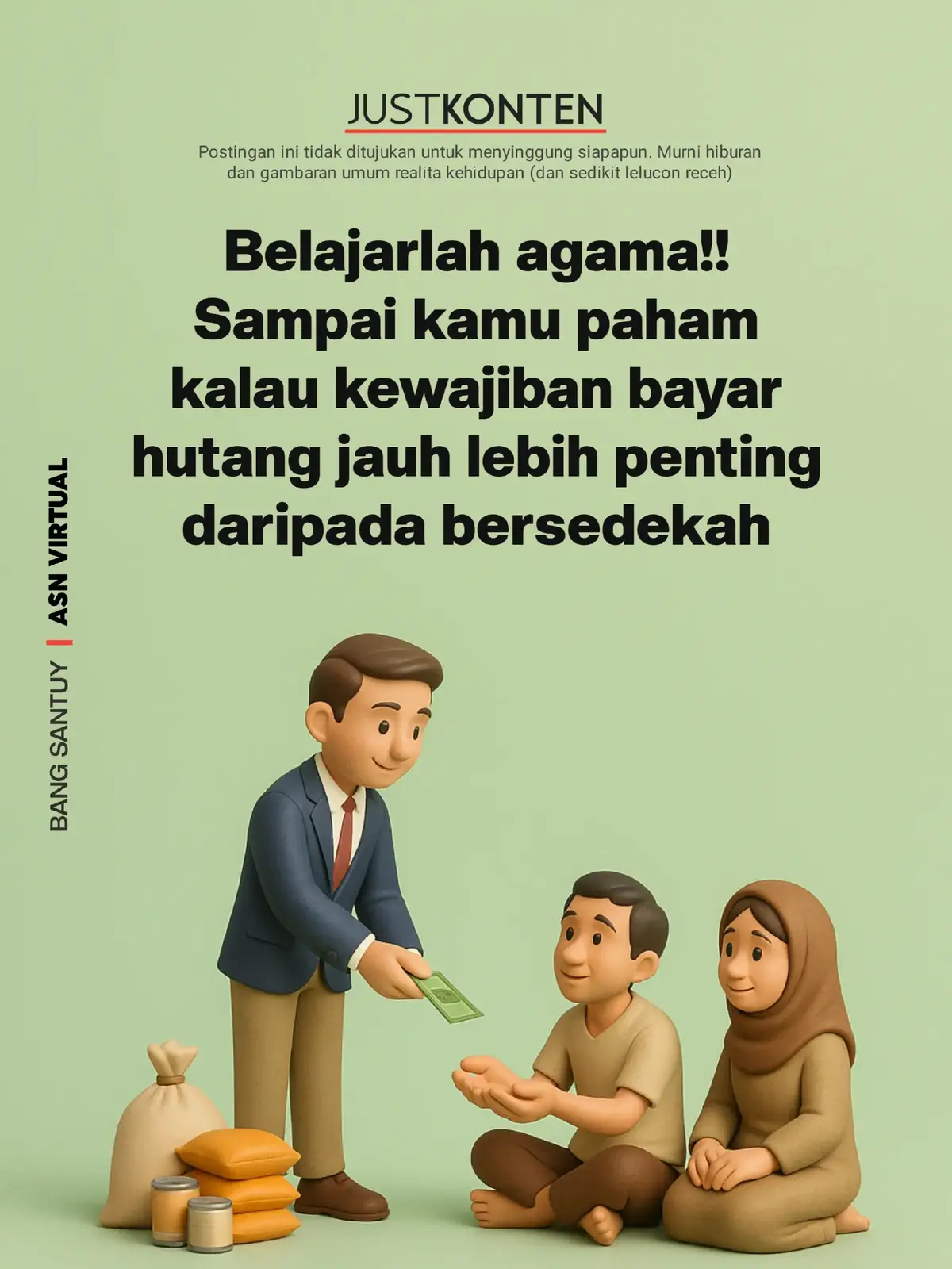 Menunaikan hutang adalah kewajiban yang secara syar’i harus didahulukan—karena berkaitan dengan hak orang lain—barulah setelah kewajiban itu terpenuhi, kita dianjurkan bersedekah sebanyak-banyaknya. Dengan begitu, sedekah kita tidak hanya bernilai amal sunnah, tetapi juga tidak mengabaikan hak kreditur. #sindiran #katakata #fypシ゚viral🖤tiktok #quotesreceh #katasindiran #sindirankeras #quotes 
