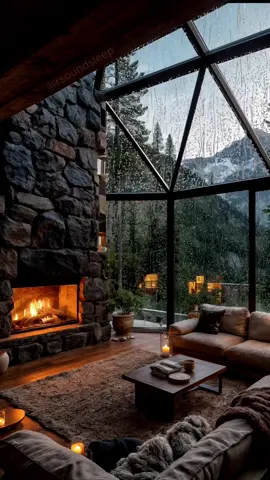 A cozy fireplace on a rainy day 🌧️🔥 Do you like this vibes? Follow me for more relaxing videos with sound rain. #rainyday #rainsounds #rainsoundasmr #rainsoundsforstudying #rainvibes #rain #relaxingvideos #calmvideos #asmrnature #soundofnature #naturevibes #cozyplace 
