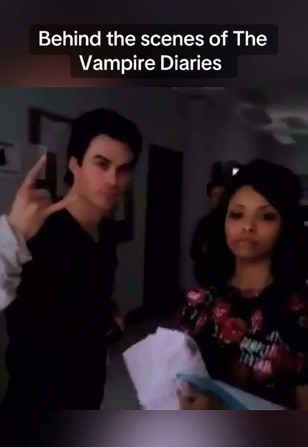 Ian will always be the funniest 😭#thevampirediaries #foru #tvd #backstage #behindthescenes #2010s #recording #foryoupage #iansomerholder #katgraham #ninadobrev #candiceaccola #stevenrmcqueen 