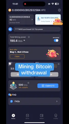 Bitcoin Mine Earning Withdrawal To Speed wallet Process .  #bitcoin #mining #eth #speedwallet #crypto
