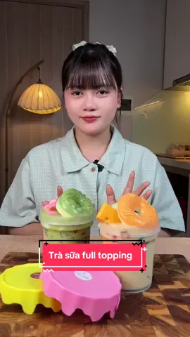 Trà sữa full topping #Dauxotcachua #Mukbang #LearnOnTikTok #ancungtiktok #trasua #trasuafulltopping 