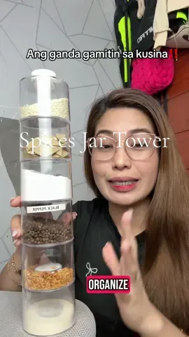 Kailangan mo rin to! Spice tower na may 6 jars. Pwede kahit anong pampalasa. Space saver din sa mga kusina. Galing ng naka isip nito. #spicetower #spicejar #kitchenjar #jar #spicestorage #spices #spicesandherbs #momfinds #seasoningjar #seasoningbottle #seasoning 