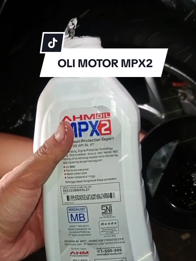 oli motor matic MPX2 original 🤩#gantiolimotor #olimotormatic #olimotormpx2 #olimotor  #fy #wibgajian #fyp #masukberanda 