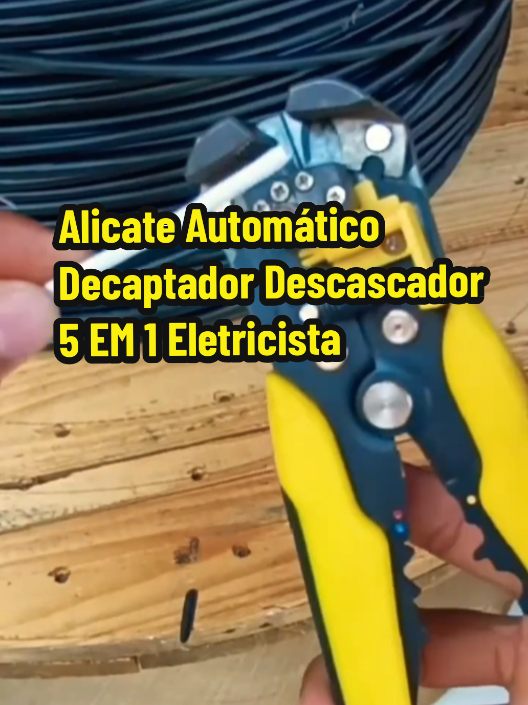 ALICATE AUTOMÁTICO DECAPTADOR ELETRICISTA DESCASCADOR FIOS DECAPTADOR FIO AUTOMÁTICO 5 EM 1#TikTokShopChegou 