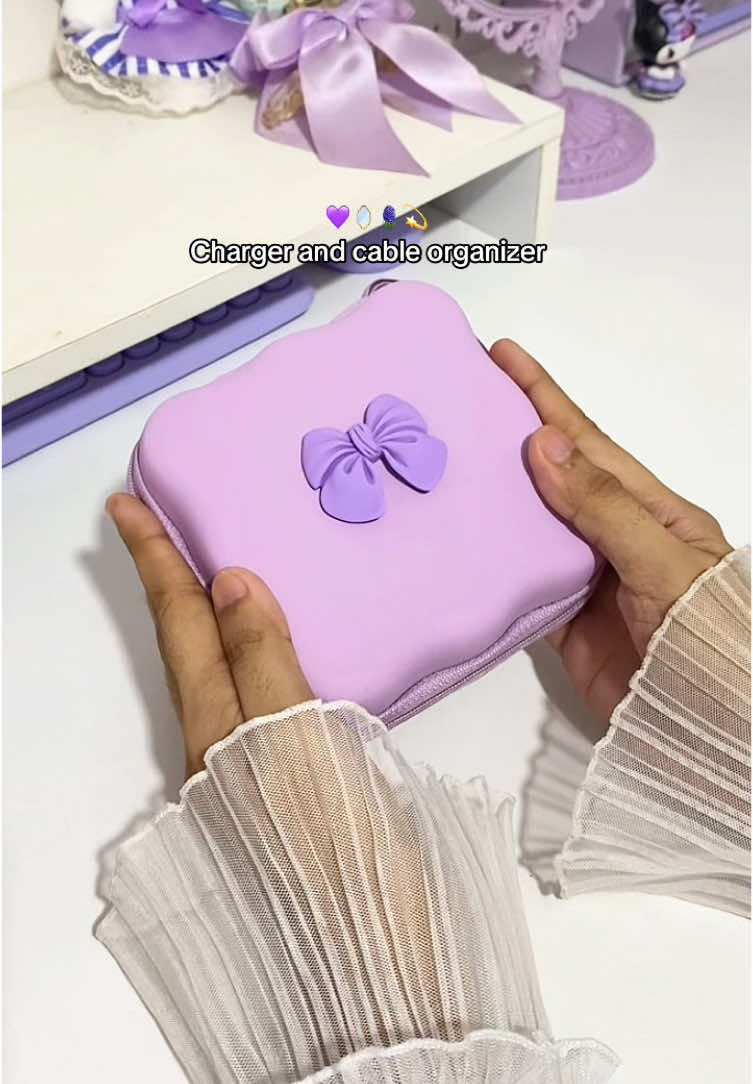 As someone na laging organize 💜💫 #chargerorganizer #cableorganizer #cableprotector 