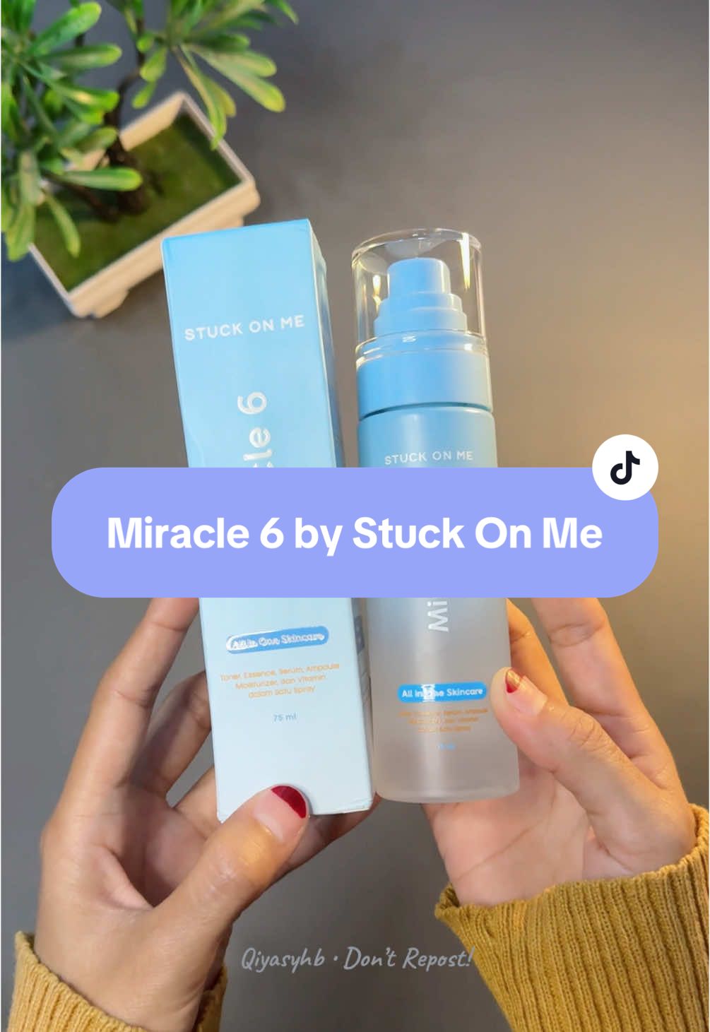 1 produk dengan kandungan 6 skincare 🩵 Tinggal semprot, anti ribet ✅ #stuckonme #miracle6 #skincare #qiyasyhb 