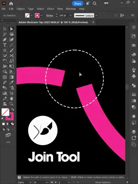 Adobe Illustrator 2025 Tips - How to Connect 2 Points like a PRO with Join Tool #ducthangds #designtools #illustratortutorial #illustratortricks #illustratortips #illustratorskills #illustration 