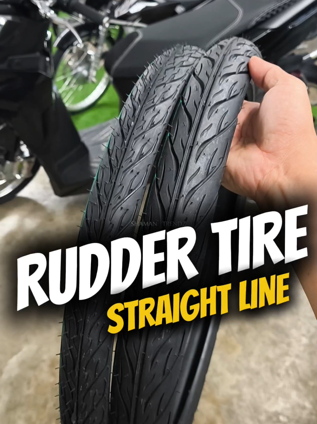 on stock‼️RUDDER TIRE Straight line💯✅ #MOTORSHOW #tire #ruddertire 