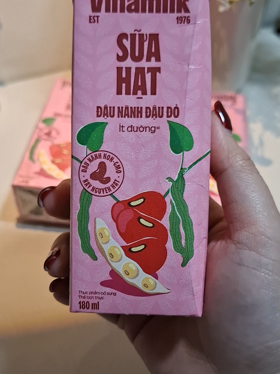 sữa hạt đậu nành đậu đỏ Vinamilk #suahatdinhduong #suahatvinamilk 