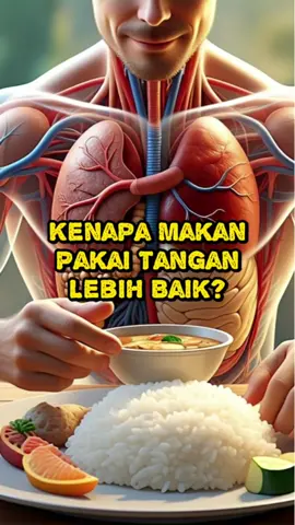 Apa yang terjadi saat kita makan pakai tangan? Ternyata, ada penjelasan ilmiahnya! Ujung jari kita penuh sensor saraf yang langsung aktif saat menyentuh makanan. Sinyal ini dikirim ke otak dan membantu sistem pencernaan bersiap. Makanya, makan pakai tangan bukan cuma tradisi—tapi juga bikin tubuh lebih siap mencerna! #CerminRaga #FaktaTubuh #MakanSehat #SarafSensorik #IlmuKesehatan #GayaHidupSehat #MakanPakaiTangan #HealthFacts #PencernaanSehat