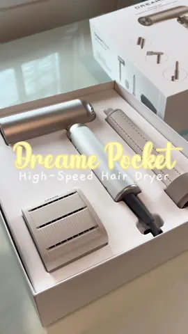 Finally got my hands on this Dreame Pocket Hair Dryer 🥰 #dreamepocket #dreame #dreameph #dreamepockethairdryer #dreamepockethighspeedhairdryer #travelfriendlyhairtool #travelfriendlyproducts #travelfriendlyhairdryer #haircurler #hairdryer #antifrizz 