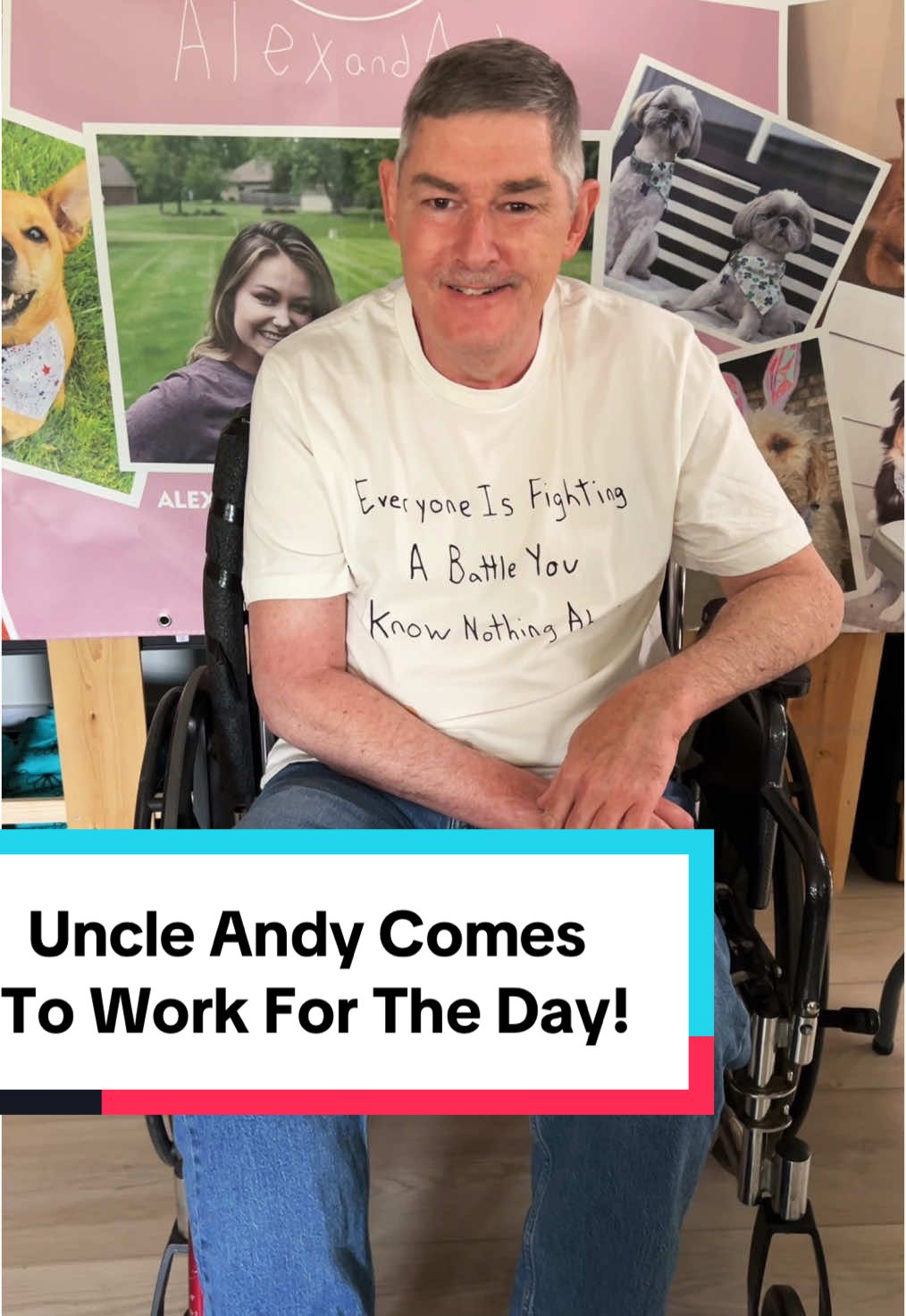 Your orders REALLY matter. ❤️ Watch how happy he is to work. This is his motivation and purpose now after the stroke. He is so proud of our small business. Uncle Andy is paralyzed on his right side after the stroke so now he’s left handed. He creates all of our shirt and tote bag drawings! #fyp #dayinmylife #behindthescenes #dayinthelife #SmallBusiness #survivor #inspirational 