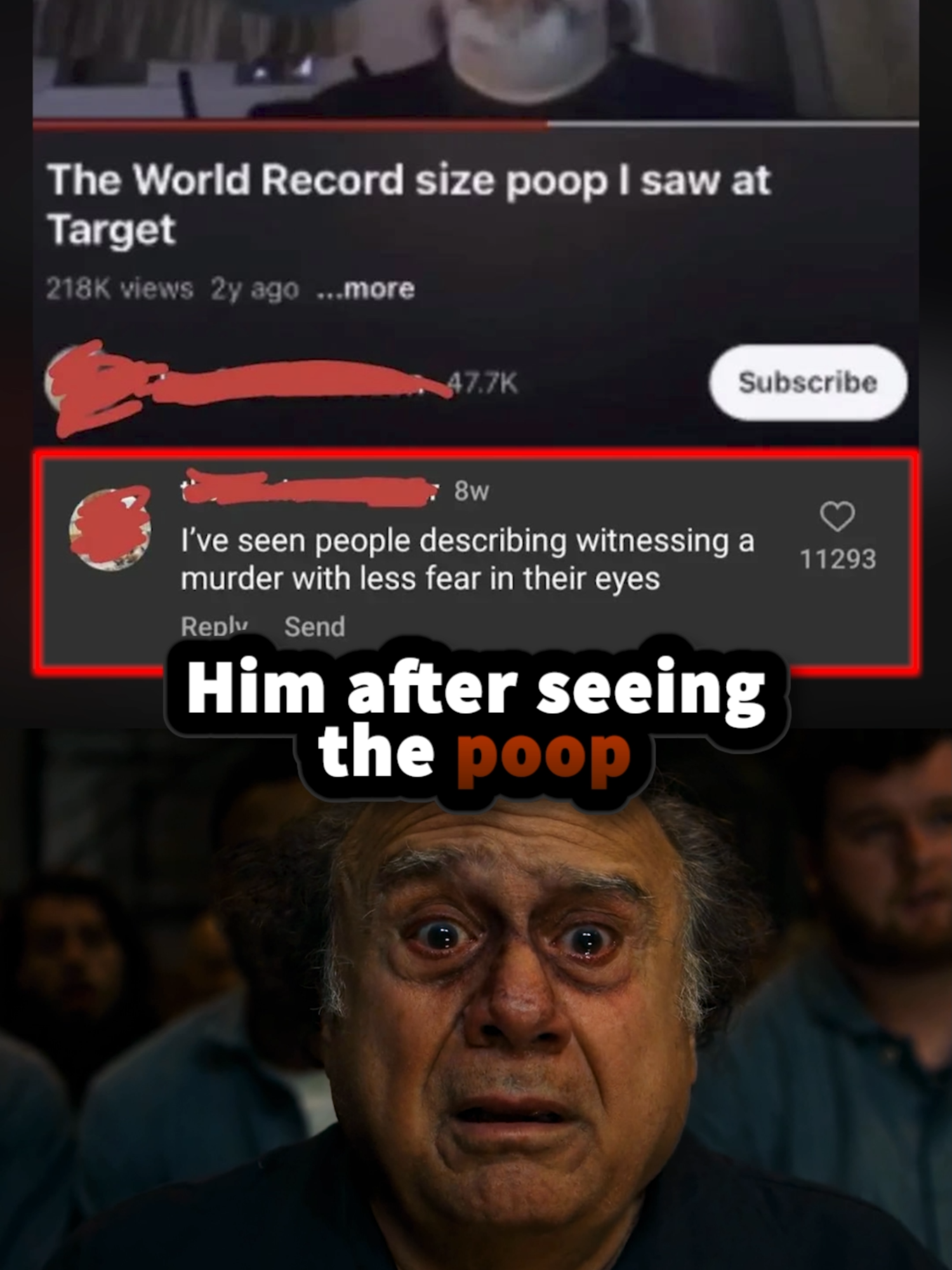 Bro Was Terrified 😨 ℹ️ This short meme video features a Youtube video about someone describing seeing something terrifying. The reaction video is of Danny Devito Crying Meme (Check my channel for the free template), in this case, imagining being the guy in that scenario. 🎵 Song: My Way (2008 Remastered) · Frank Sinatra   Edit by me. █▀▀ █▀█ █░░ █░░ █▀█ █░█░█ █▀░ █▄█ █▄▄ █▄▄ █▄█ ▀▄▀▄▀ #loot #meme #memes #shorts #jokes #comedy #sad #shocking #series #comedyshorts #edit #funny #funnymemes