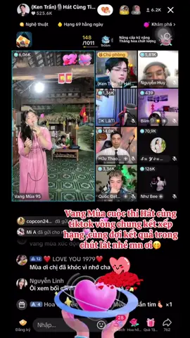 Phần thi tiếp theo của Vang Mùa #Hatcungtiktokmua7 #cuocthihatcungtiktok #kentran #vangmua #vangmua95 #amnhac #xuhuong #hot #chungket #livehighlights 