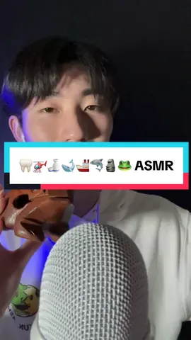🦷🚁🍶🐋🚢🦈🗿🐸 trigger ASMR! #asmr #kaerukun #emoji #fyp 