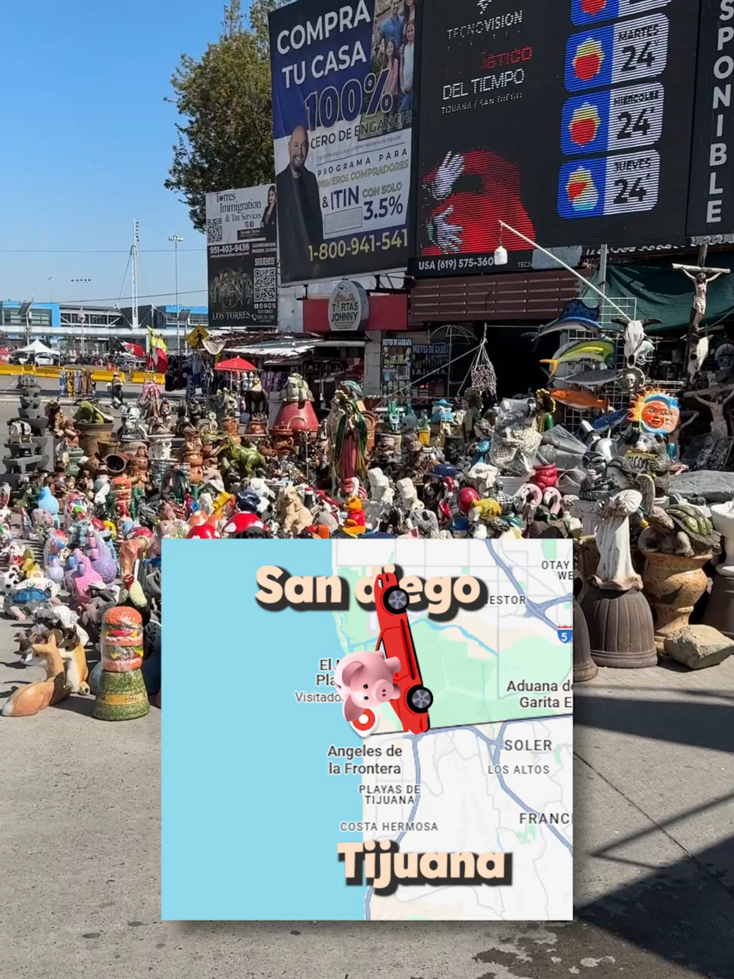 Esto es todo lo que venden en la linea de Tijuana a San Diego