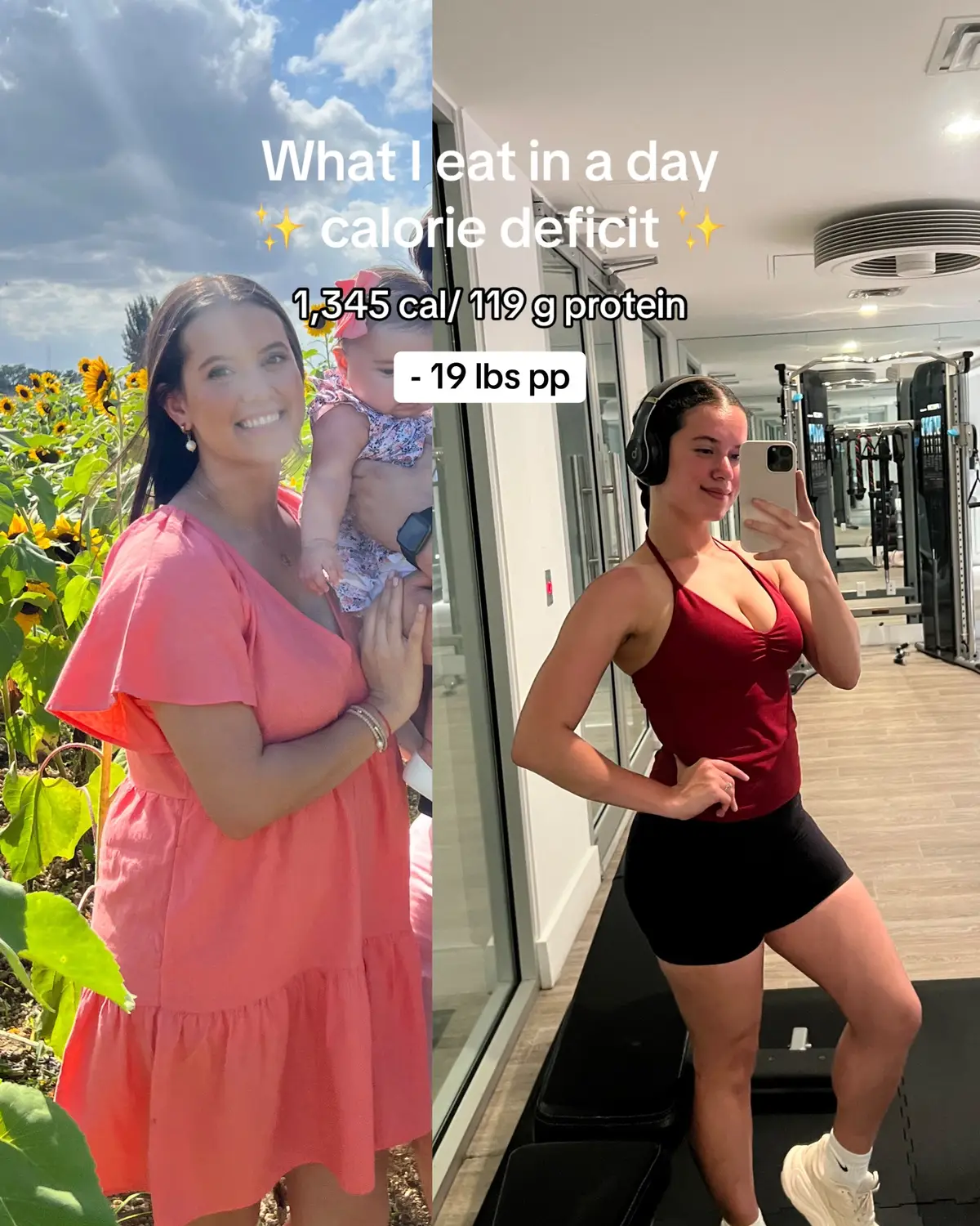 Feeling and looking better than ever 💪🤩 #caloriedeficit #whatieatinaday #fitnessjourney #postpartumbody #fitmom #healthymeals #lowcaloriemeals #cleaneating 
