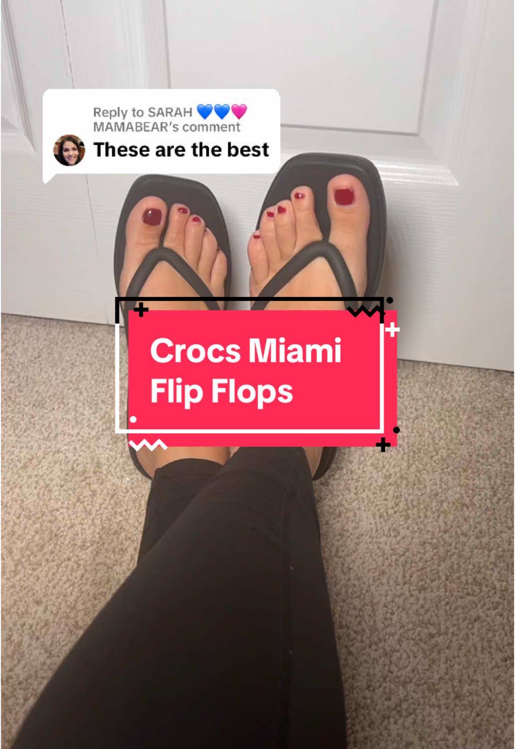 Replying to @SARAH 💙💙🩷 MAMABEAR they are so good these @Crocs Miami flip flops sell out as soon as they are restocked #crocs #crocssandals #sandals #Summer