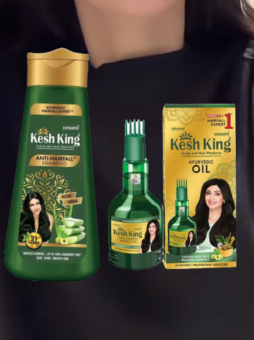 От выпадения и роста волос, шампунь и масло Kesh King. Индия. #enibeauty #Turkmenistan 