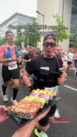 Brought sushi to cheer up marathon runners again this year 🍣🏃‍♂️ 📍Shirafù Kirchberg  5 Rue Alphonse Weicker  L-2721 Luxembourg 🇱🇺  #sushi #sushilovers #marathon #marathonrunners #ingmarathon2025 #ingmarathonluxembourg #marathonmoments #luxembourg #fyp 