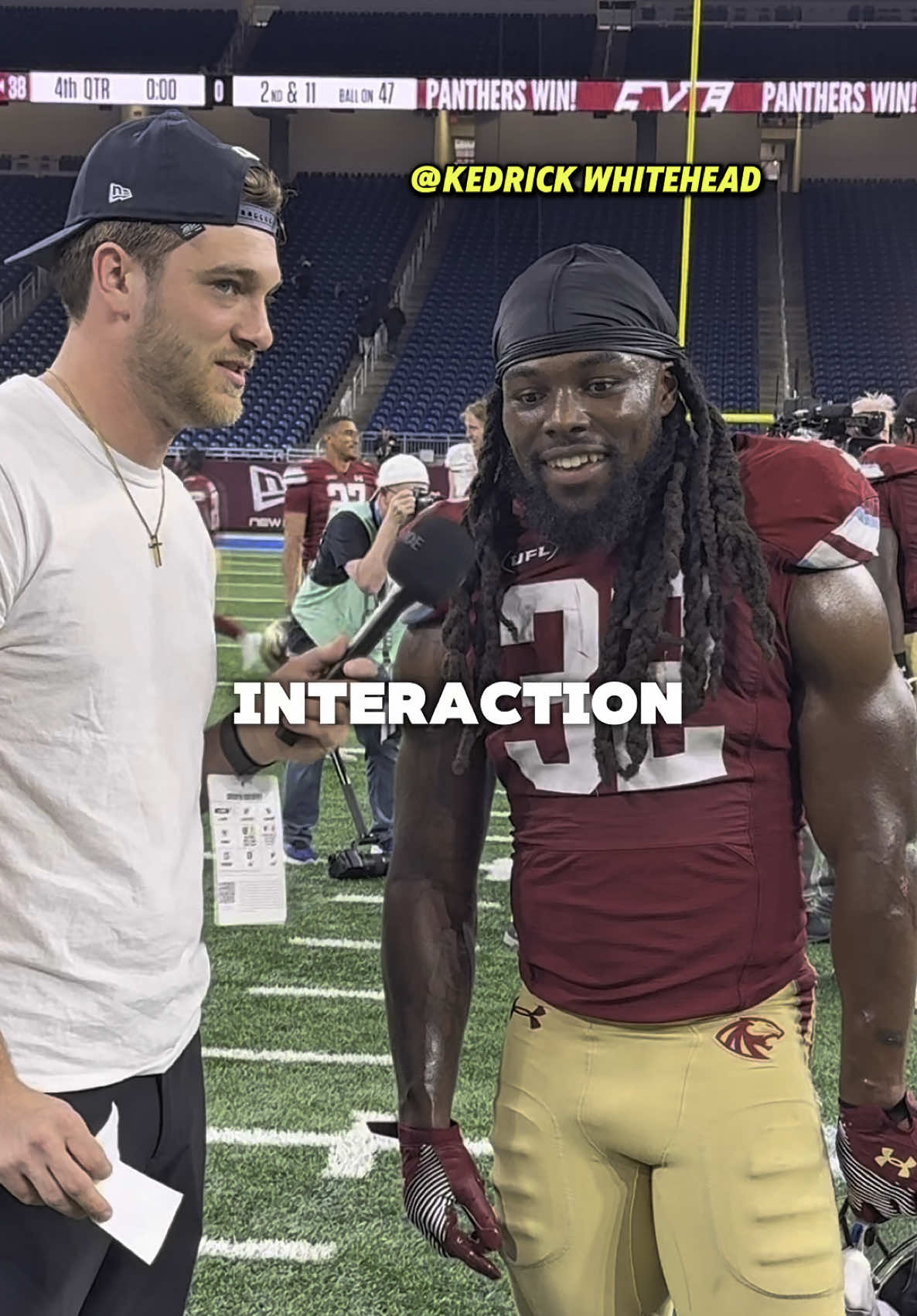 Weirdest fan interaction? 😳 #nfl #ufl #usfl #xfl #usfl #football #sports #athlete #interview #fyp #viral