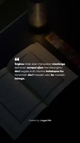 Ketika hidup terasa berat dan ujian datang bertubi-tubi, di situlah keimanan diuji dan dimurnikan. Jangan menyerah—setiap masalah adalah jalan menuju kedewasaan spiritual. ✨ Teruslah bersabar dan bertawakal. Allah tidak pernah tidur, Dia melihat setiap perjuanganmu.