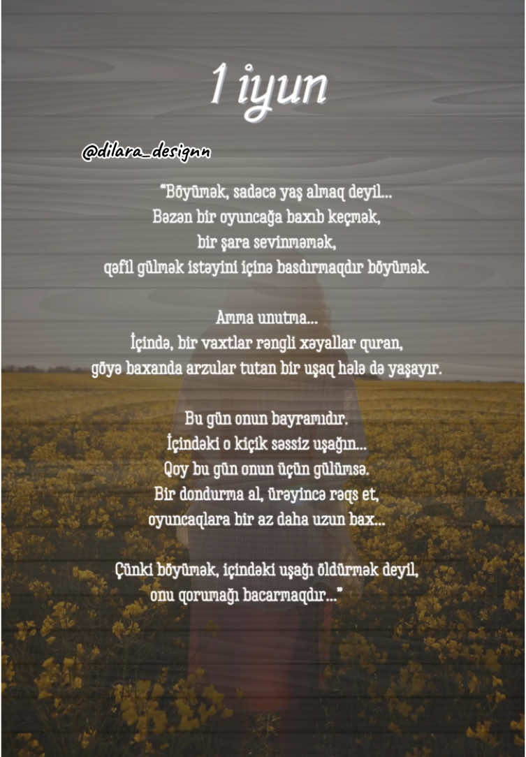 İçimdə bir uşaq var… Hər kəs böyüdü deyə, o susdu. Amma bu gün onun bayramıdır – qoy bir az gülümsəsin… 🧸💭 #UşaqlıqdanQalanlar #küç#küçüğümz#sezenaksua#uşaqlıqxatirələris#nostaljit#aztiktokr#türktiktoke#azeriy#duygusalvideoe#poetikvideoy#böyüməkc#azcaptiona#uşaqlıqy#bayramhisslərid#videoyazır#ağrılıgözəllikx#daxilimdəkiuşaqe#reelsazr#foryoup#fypk#tiktoktrende#trendvideoy#duyğusalç#keçmişəgedəka#uşaqruhluərbaycan #1iy#1iyuna#uşaqgünüa#uşaqbayramıa#uşaqlarımızgələcəyimizdira#uşaqlıqxatirələrir#körpələrgülərsət#aztiktokr#türktiktoke#azeriə#azərbaycana#uşaqlarsəadətimizdiru#iyun1a#uşaqlarındünyasıl#gülənüzləra#uşaqruhluy#1iyunbayramınizmubarək ev#sevgiləböyüyənləre#trendvideoy#duyğusalvideoa#uşaqgülüşüa#uşaqhaqlarıt#internationalkidsdayi#childrensdayp#happychildrensdayd#kidsdayd#kidsvideostalji #fyp#fypr#foryour#foryoupager#virale#trendingk#tiktokk#tiktokvirale#trendingvideos#musicn#funnyvideosa#challenge #LearnOnTikTok 
