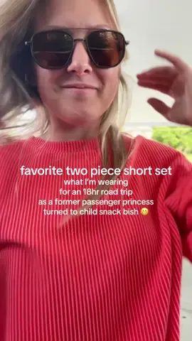 riding with comfort and in style 🫶🏻 @Asvivid #twopieceset #shortset #womenfashion #sahmoutfit #roadtrip #OOTD #SummerFashion #ribbedknit 
