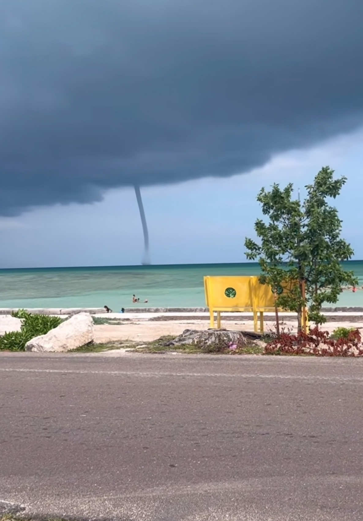 Eastern side of New Providence a wild Water Spout was spotted! 🌪️ #bahamiantiktok🇧🇸 