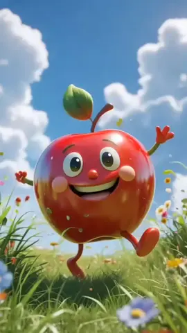 DANCING APPLE#babies #viraltiktok #nurseryrhymes #CUTE #AI #cartoon #baby #aianimation #apple #