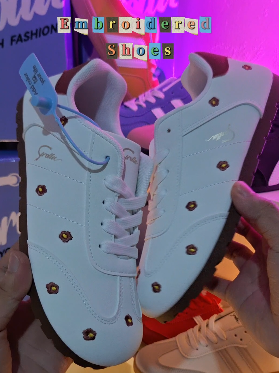 🌸🌺🌼🏵Embroidered Shoes from Corolla Shoes. New Release Shoes nanaman  #floralshoes #shoesforwomen #shoesreco #corollaph #corolla #flowershoes #everydayshoes #nonslipshoes #retroshoes #whiteshoes #whitesneakers #sneakersforwomen