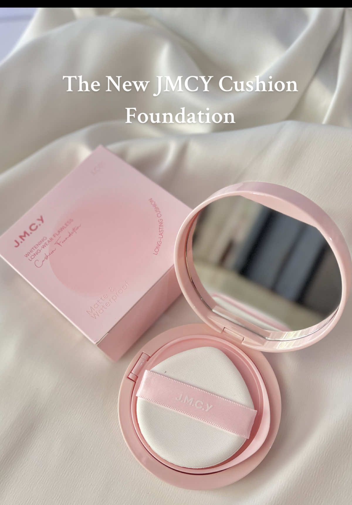 So happy with my purchase! The New JMCY Cushion Foundation in the shade LC01. #makeup #cushionfoundation #affordablemakeup #makeuprecomendation #BeautyTok #fyp 