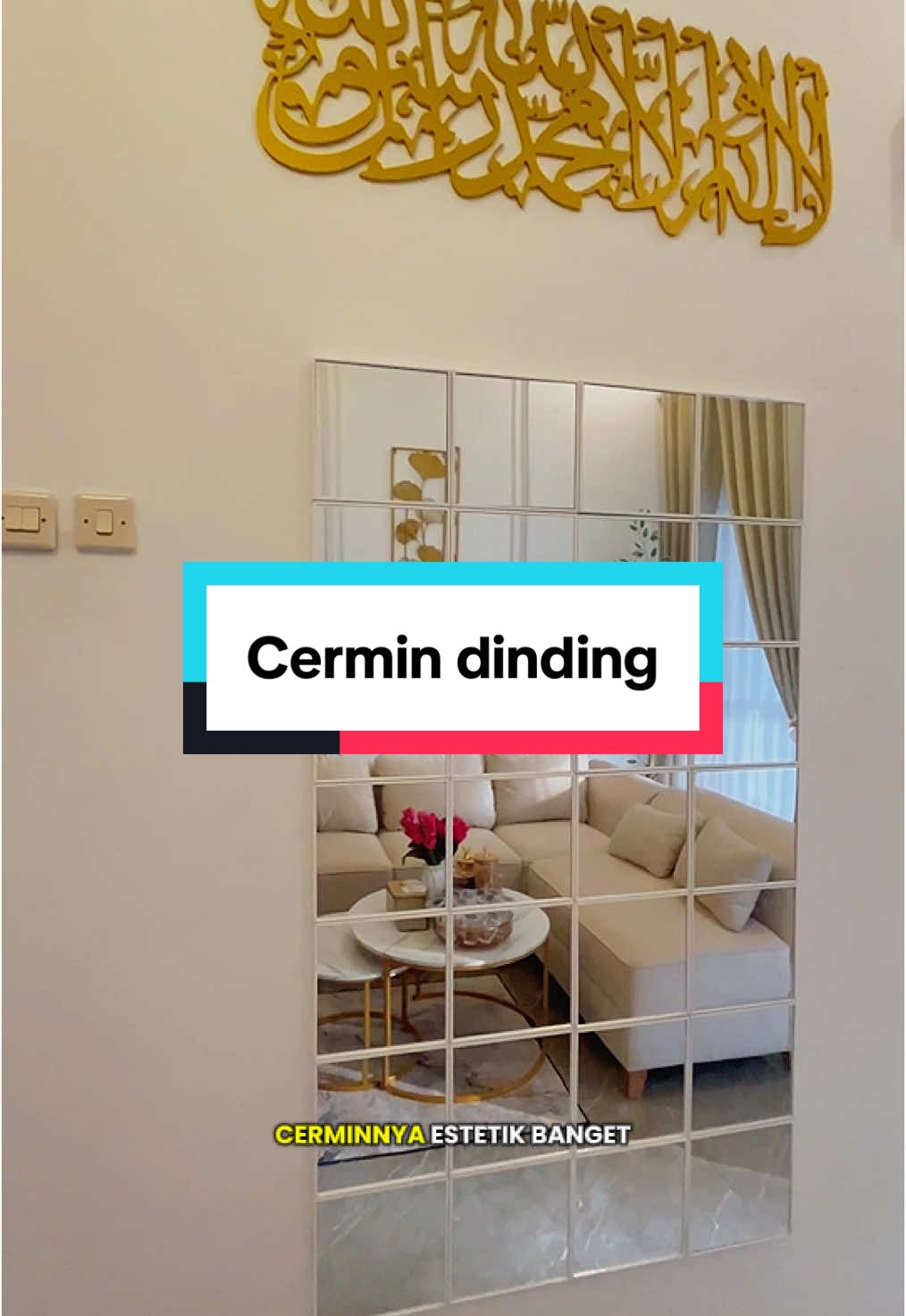 Cermin yang bikin rumah kamu makin estetik #kacadinding #cermindinding #homedecor #homedecorlovers #rumahminimalis 