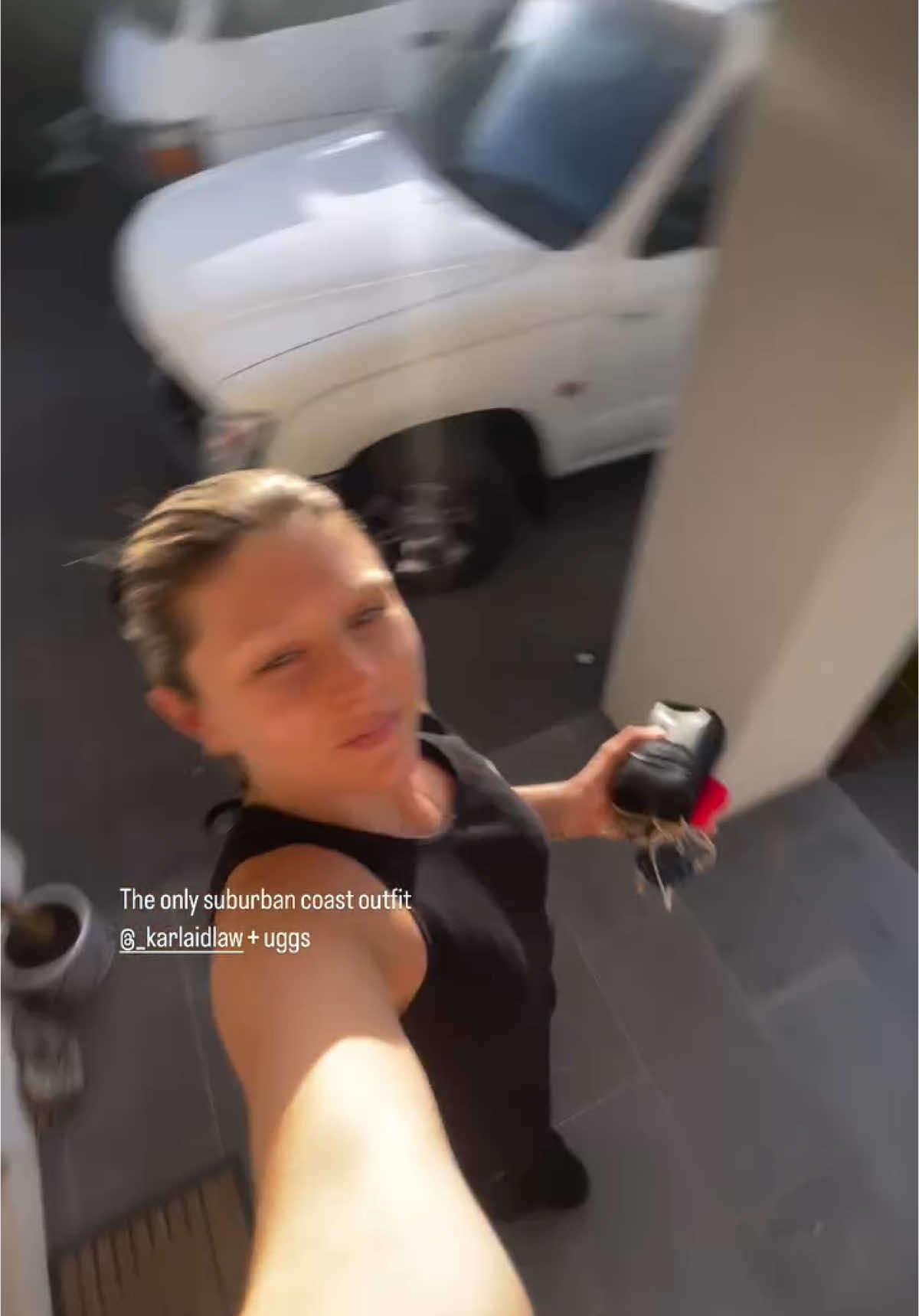 Suburban surf coast girl wears trackies and uggs #OOTD #northpant @karlaidlaw 🫶