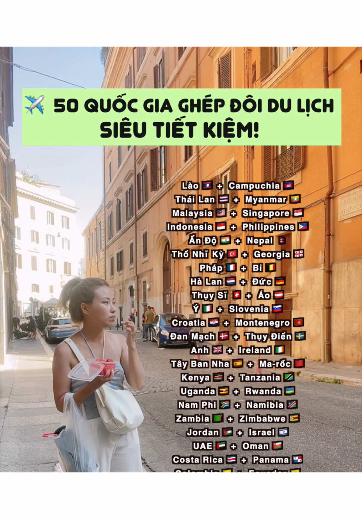 Mẹo du lịch thông minh: ghép cặp quốc gia để đi rẻ hơn! ✈️💰🌏 #olacyoutube #hanhtrinhxuyenlucdiacuachangkao #dulichthegioi #phunudimotminh 
