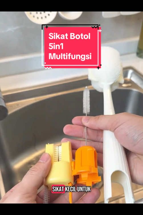 Sikat pembersih botol 5in1 Cuma 20rb an #sikatbotol #sikatbotolbayi #sikatpembersihbotol #sikatbotol5in1 #sikatpembersihmultifungsi #sikatdot 