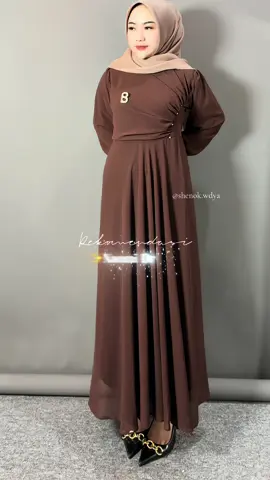 Rekomendasi Dress cantik 😍❤️ Aku pakai warna Coklat mahogany ya🧺🖇️  #rekomendasi #dress #dresskondangan #dresslebaran #ootddress #fyp #fypviralシ 