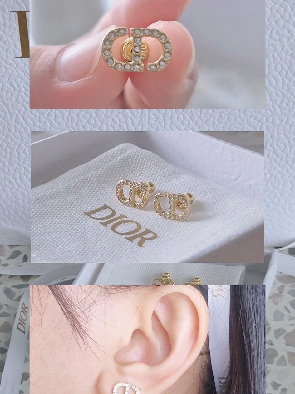 For everyday wear, babe! ✨  Petit CD Mini Stud Earrings #dior #classic #studearrings #fashion #giftsforher #happywife 