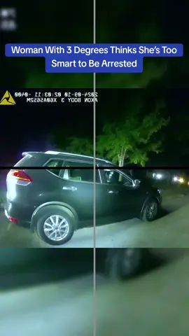 Woman With 3 Degrees Thinks She’s Too Smart to Be Arrested #cops #copsoftiktok 