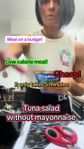 Meal prep in 5 minutes  Low calorie  Cheap  Tuna salad without mayonnaise  *im allergic to eggs & all animal meat except fish  #mealprep #macros #protein #meal #mealplan #quickmeals #tunasalad #tunasaladrecipe #weightloss #foodinfluencer #food #vegetarian 