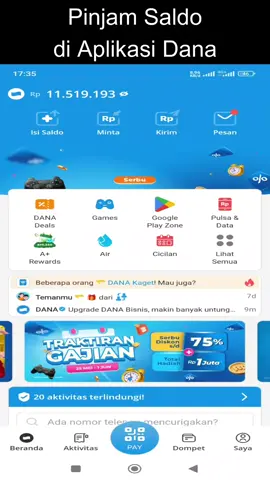 pinjam saldo di aplikasi dana #dana #saldodana 