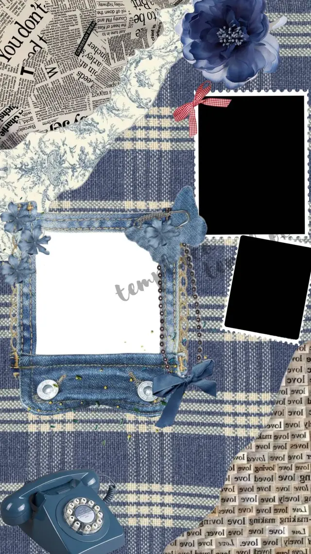 siapa yg butuh template? sinii mampir #canva #fy #photostriptemplate #biru #eastetic #fyp 
