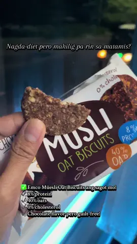 Nagda-diet pero mahilig pa rin sa matamis? ✅ Emco Müesli Oat Biscuits ang sagot mo! ✔ 8% protein ✔ 40% oats ✔ 0% cholesterol ✔ Chocolate flavor pero guilt-free! 🍪 Perfect for your healthy snack time — on the go, sa school, sa office, o kahit habang binge-watch ka sa bahay! Sulit na, healthy pa! 📦 May shipping discount pa! #HealthySnacksPH #DietFriendly #EmcoMuesli #OatBiscuits #ChocolateLovers #LowCholesterol #HighProteinSnacks #FitnessGoals #SnackSmart #PinoyDiet
