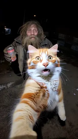 野良猫の旅10日目 #cat #猫 #selfie  #ai #scarymeow #midjourney #travel #旅行 