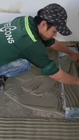 Máng răng cưa kéo hồ dầu ốp gạch men #latgach #xaydung #thoxay #dungculatgach #keogach