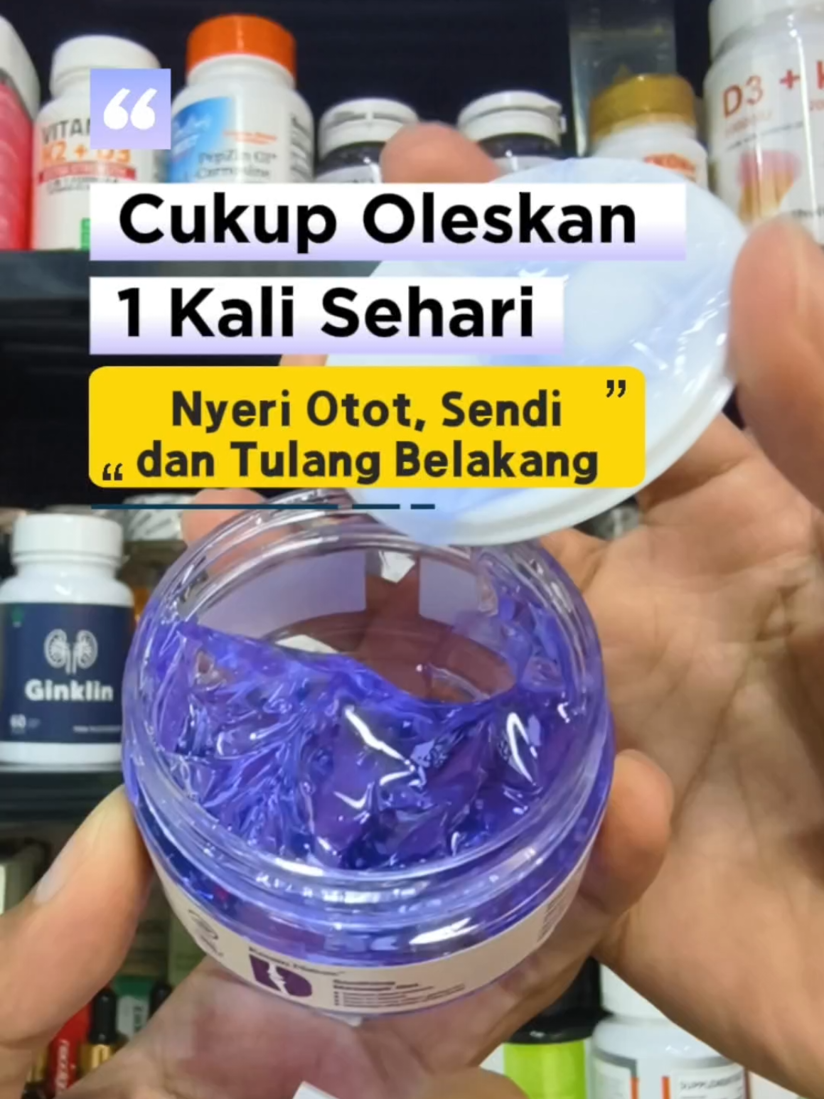 Oleskan rutin minimal satu kali sehari kreain nature gel #nyerisendi #nyeriotot #nyeritulang #kreain #persendian #edukasikesehatan #syarafkejepit 