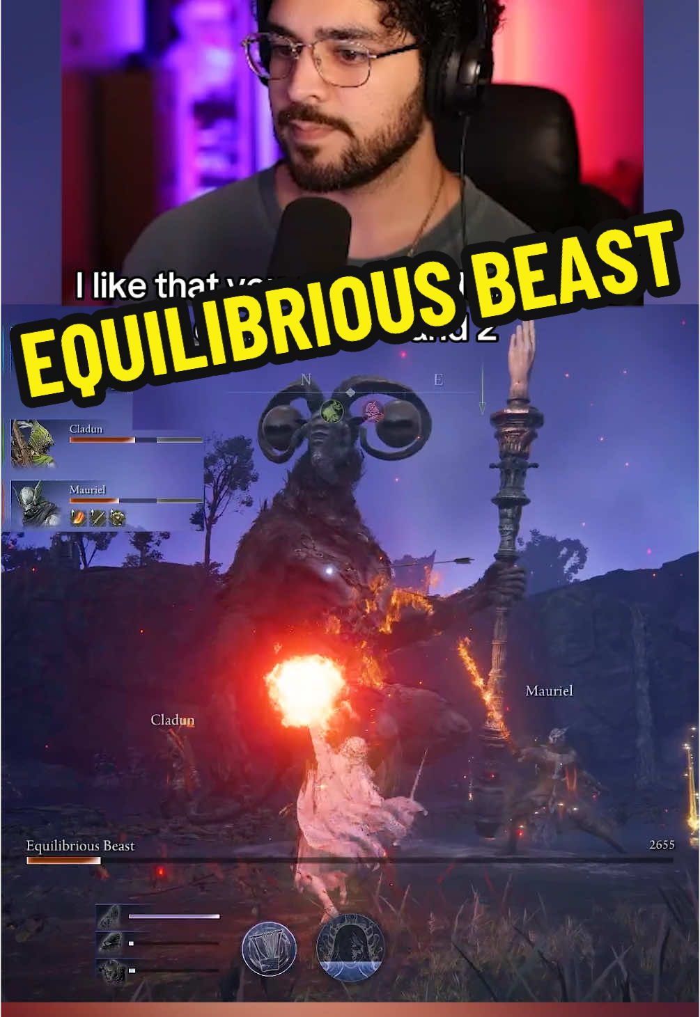 And he still destroyed me in the real fight later 😂 #equilibriousbeast #libra #nightreign #eldenring #fromsoftware #revenant 