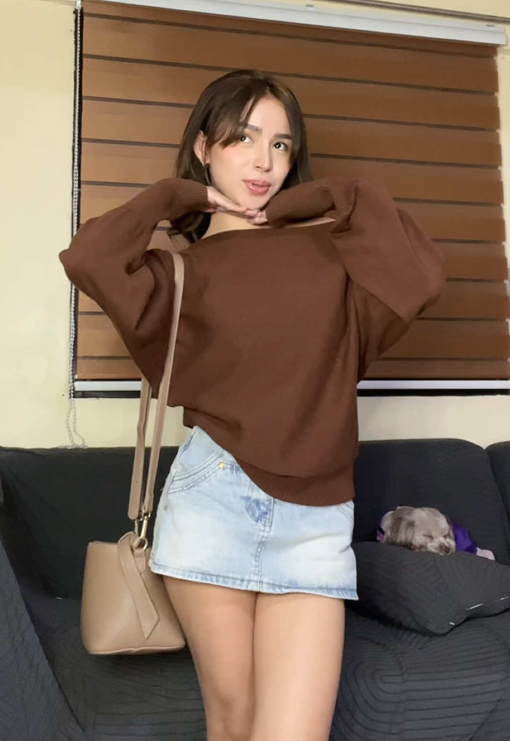 Pov: s a cute girl ka pag suot 'tong top #knittedtop #koreansweater #offshoulder 